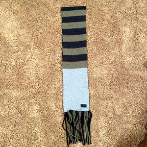 Never worn navy, gray and light blue Coach scarf